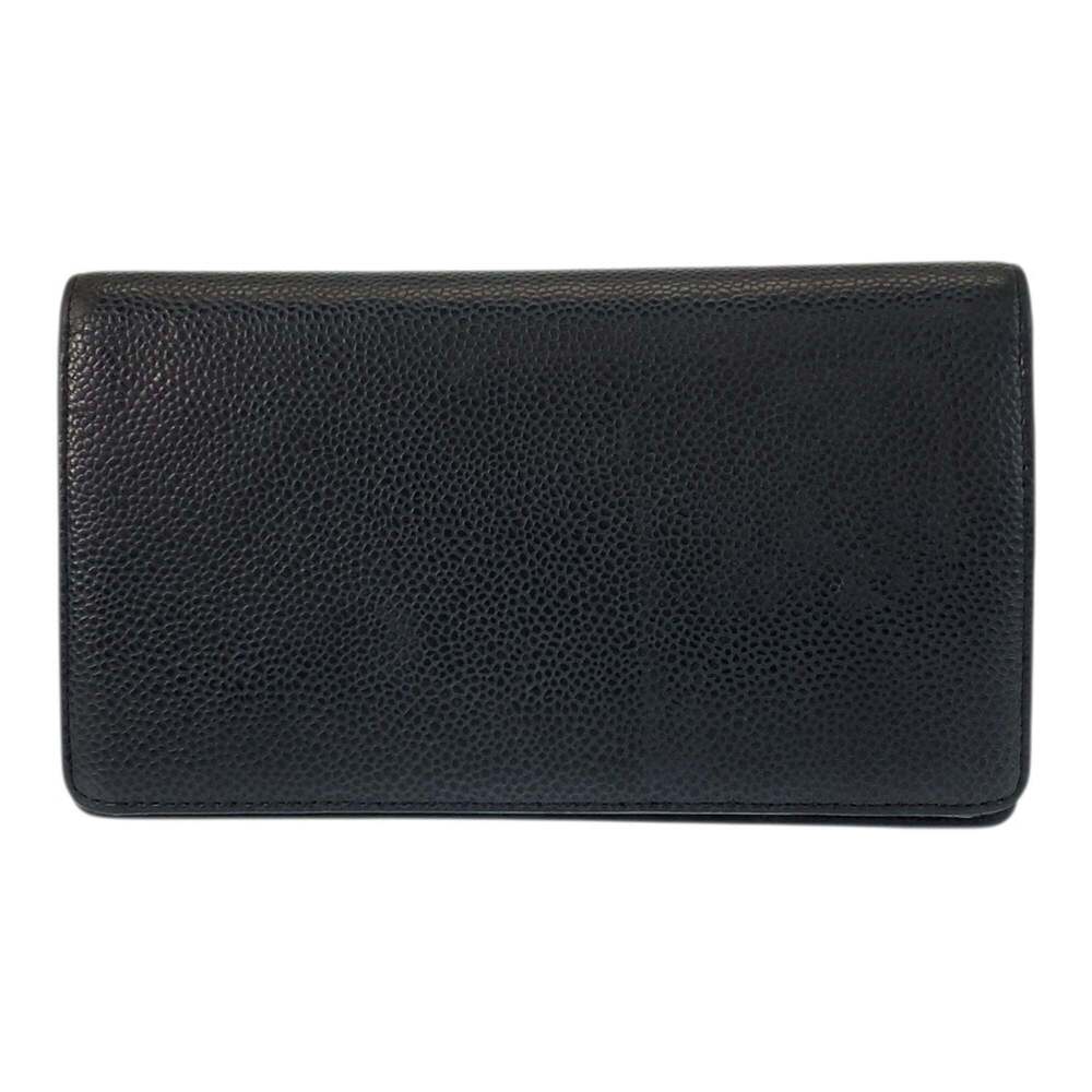 CHANEL Black Leather Logo Wallet - Picture 2 of 9